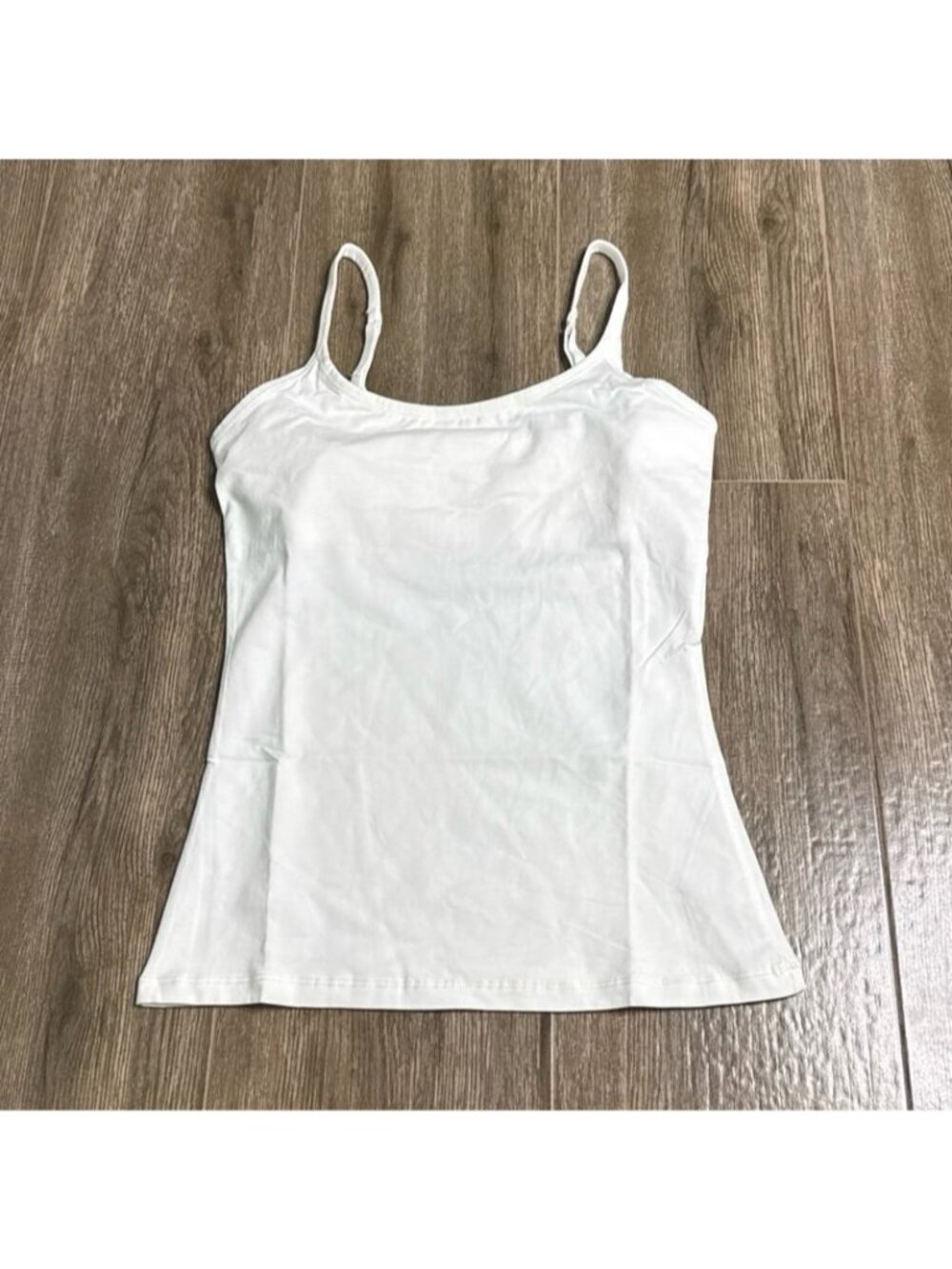 PACT Organic Cotton Shelf Bra Cami White Size S